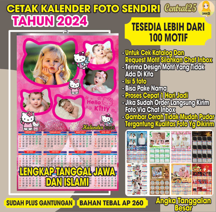 Beli 10 Gratis 1cetak Kalender 2024 Foto Custom Dinding Gantung Isi 5 Foto Tema Suka Suka Bisa 9205