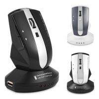 VBESTLIFE 2.4GHz Rechargeable Wireless Optical Mouse Gaming Mice w Charging Dock Stand 3-Port USB Hub