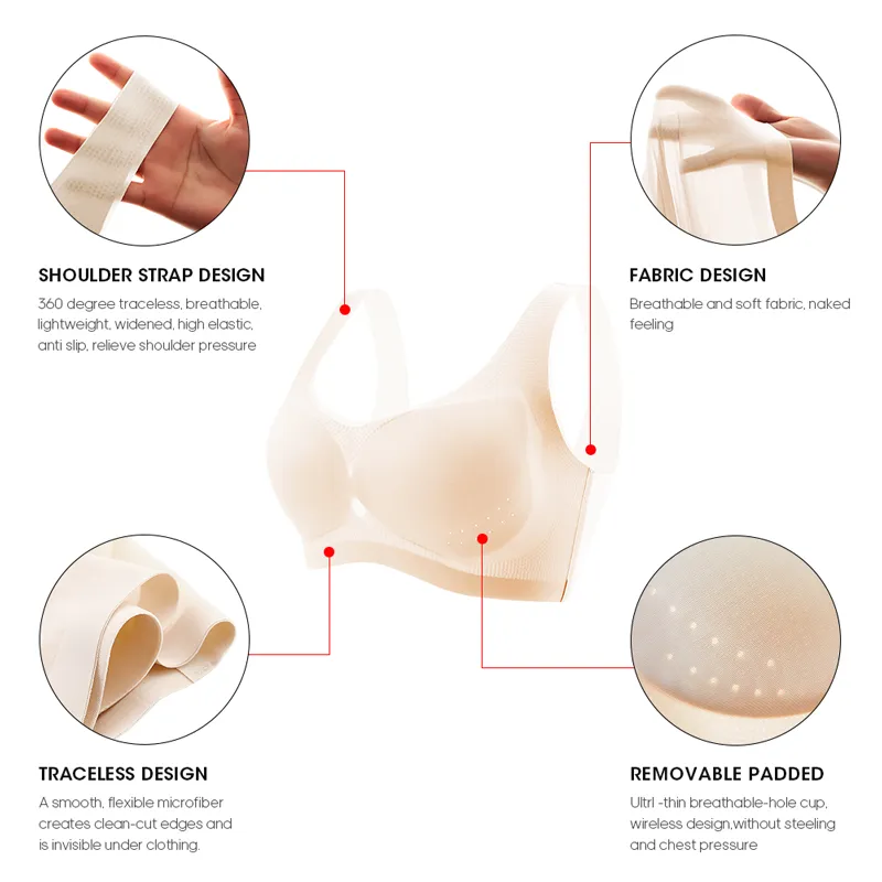 high elastic women removable pads push