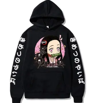 90s Demon Slayer Anime Tanjiro Nezuko Hoodie Sweatshirt Women