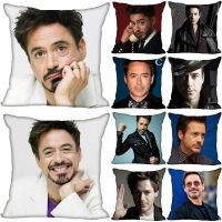 [HOT LZLLZKLKLWGH 559] Robert Downey Jr ปลอกหมอนสำหรับตกแต่งบ้านหมอนปกที่มองไม่เห็นซิปโยนปลอกหมอน40X4045X45cm