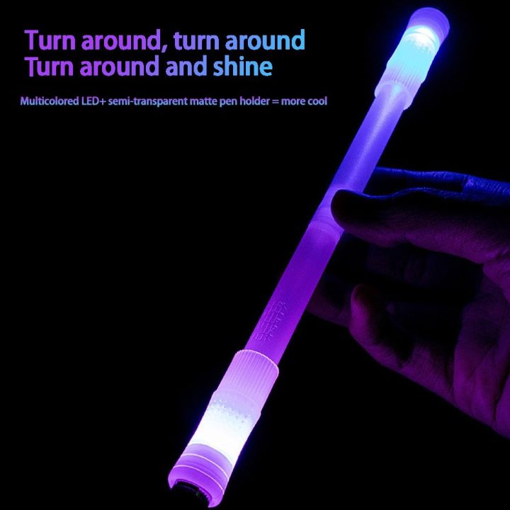 ปากกาบีบอัดปากกาปรับสมดุลหมุนได้เรืองแสงในที่มืดปากกาสำหรับควงเรืองแสงปากกา-led-ลูกข่างของเล่นของขวัญสำหรับเด็กผู้ใหญ่ปากกาสำหรับควง