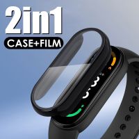 Film Case For Xiaomi Mi band 7 NFC 6 5 4 3 Tempered Glass Screen Protector Hard PC Bumper Overall Protective Cover For MiBand7 6 Smartwatches