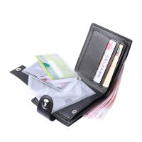 Men Wallets PU Leather Fashion Coin Bag Multifunctional Button Slim Male Business Foldable Wallet Money ID Cards Dollar Purses