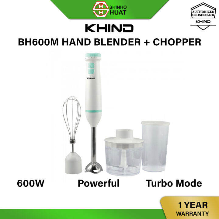 Khind BH600M Hand Blender 3 in 1 ( Chopper , Blender & Whisk ) Lazada
