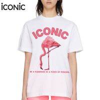 iCONiC FLAMENCO T-SHIRT #5614  เสื้อยืด พิมพ์ลาย นกชมพูเดี่ยว เสื้อผ้าผู้หญิง เสื้อยืดผญ เสื้อยืดผช เสื้อยืดแฟชั่น เสื้อยืดขาว เสื้อยืดพิมพ์ล