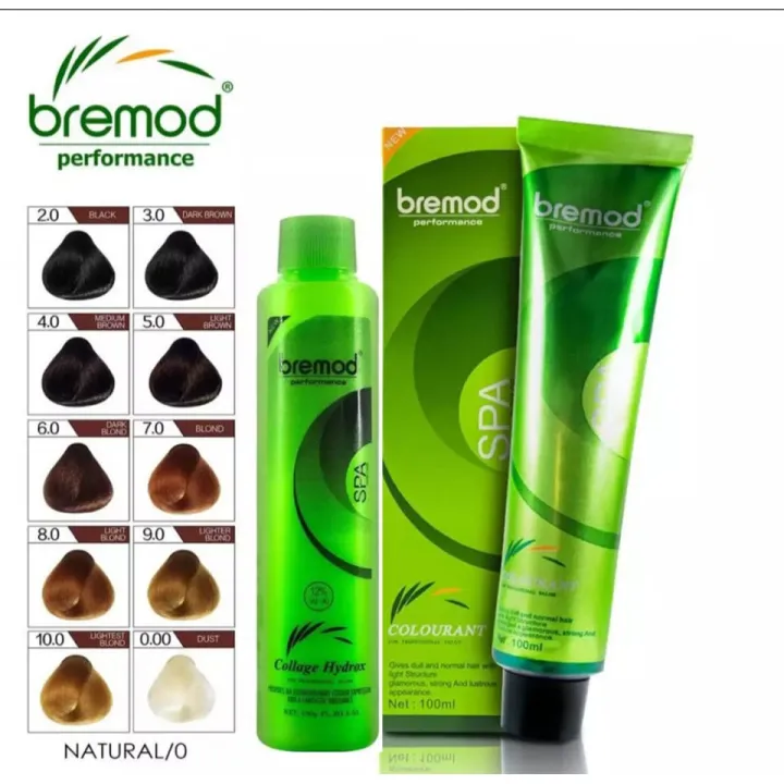 10.0 lightest blond bremod hair color 100 ml with oxidizing cream 100ml