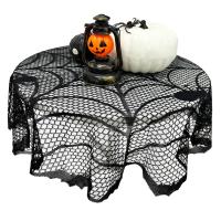 【CC】 OurWarm Spiderweb Tablecloth - 102cm Size for Creating a Spooky and Festive Atmosphere