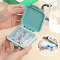 New Portable Mini Pillbox 3 Compartment Small Pill Box Sealed Multifunctional Wheat Straw Pill Box Storage Box Medicine Box Medicine  First Aid Storag