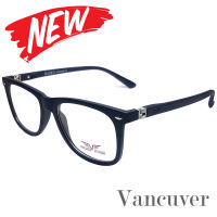 กรอบแว่นตา สำหรับตัดเลนส์ แว่นสายตา แว่นตา รุ่น Vancuver 3012 C-6 สีดำ ทรงรี ขาสปริง วัสดุ พลาสติกพีซี เกรดเอ เบา เหนียว ไม่แตกหัก