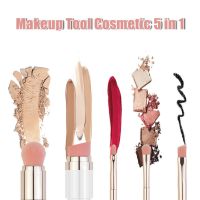 5 In 1 Retractable Makeup Brushes Foundation Eyebrow Lip Eyeshadow Brushes Loose Paint Travel Pincel Maquiagem Pinceaux 1pcs