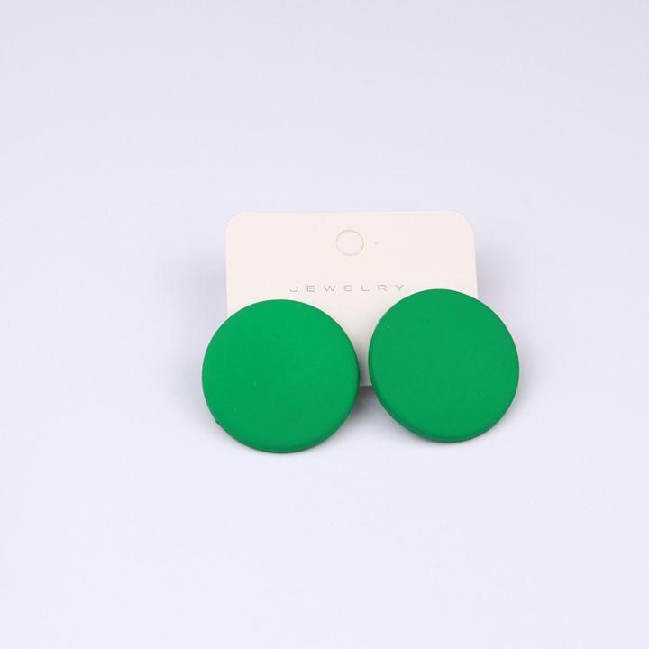 yf-new-20-color-round-spray-paint-earrings-fashion-personality-color-for