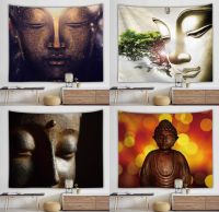 【CW】☎  Buddha Statue Tapestry Hippie Wall Hanging Bedspread Throw Cover Beach Table Cloths Blanket