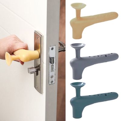 【cw】 Silicone Door Handle Cover Anti collision Baby Safety Noiseless Cup Doorknob Knob ！