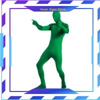 ชุดสกินนีชุดเสื้อผ้า Zentai เต็มรูปแบบสำหรับผู้ชายชุดสกินนี่ชุดสูทรัดรูปสำหรับงานปาร์ตี้ฮาโลวีนชุดกระชับรูปร่างสีเขียวเครื่องแต่งกาย Cosplay สีดำ