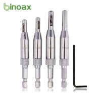 iho✐  Binoax 4 Pcs Centering Hinge Hardware Bit Set 5/64 7/64 9/64 11/64 Wood Hole Saw Cabinet