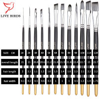 12pcs Professional Watercolor Paint Brushes Set Artist Paint Brush Art Supplies For Children Beginner