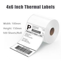 【CW】 Thermal Shipping Labels 4x6 Inch DHL UPS FedEx 100x150mm Self-Adhesive Stickers Stack Roll Papers Label Printer