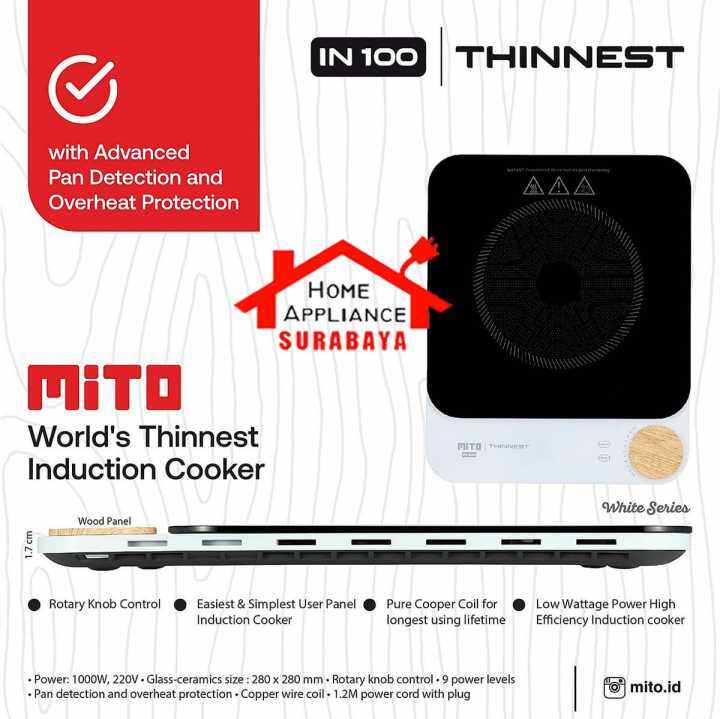 MITO Kompor Listrik Induksi IN100 IN 100 World's Thinnest Induction