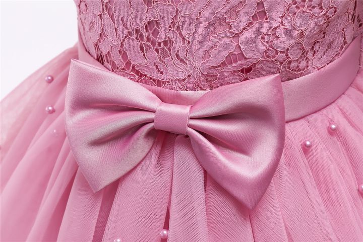 jeansame-dress-ชุดสาวดอกไม้ลูกไม้พรรค-t-ulle-ชุดเด็กวัยหัดเดินสาวสีชมพูเสื้อผ้าเจ้าหญิงที่สง่างามไข่มุก-gowm-เด็กเสื้อผ้า1-5ปี