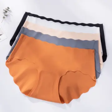 Poposy 6Pieces Ice Silk Panties Seamless Underwear Breathable Mid Rise Sexy Panties  Panty(no garter)