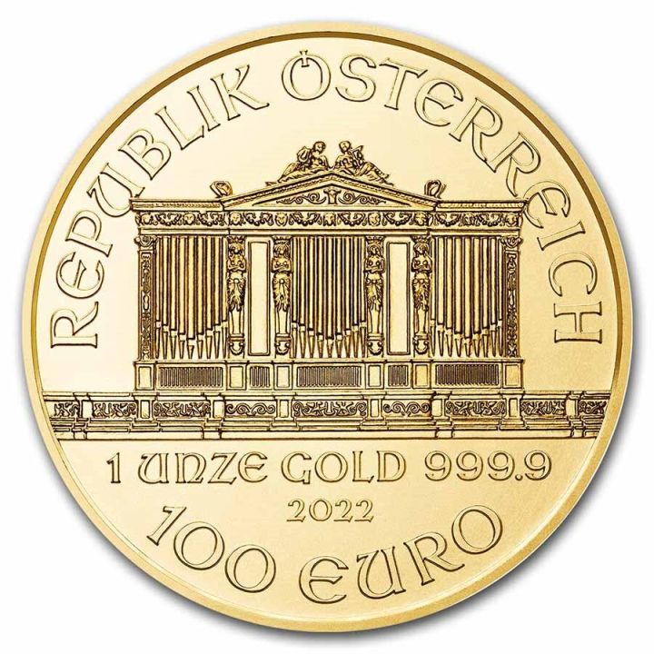 2022ออสเตรีย1ออนซ์ทอง-philharmonic-ของตกแต่งชุบทองของที่ระลึกและเหรียญที่ระลึกจำลอง