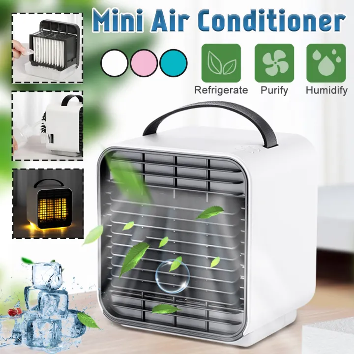 3 Gears Portable Mini Air Conditioner Cooling Fan Noise Reduction Night