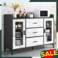 ตู้เก็บของในครัว ชั้นวางของในครัว ชั้นวางไมโครเวฟ Storage cabinet ตู้เคาน์เตอร์ พร้อมลิ้นชัก วัสดุทำมาจากไม้เเข็งเเรง ทนทาน ดีไซน์สวยหรู