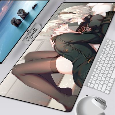 XL เกม NieR: Automata Anime เซ็กซี่ Mousepad แผ่นรองเมาส์ XXL แล็ปท็อปขนาดใหญ่ Mousepad เกมคอนโซลเดสก์ท็อปแป้นพิมพ์คอมพิวเตอร์