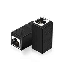 RJ45 Connector Network Ethernet Extender Extension untuk Cat7 Cat6 Cat5e Ethernet Cable Adapter Gigabit Female Ke Female