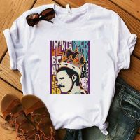 Womens Freddie Mercury T-shirt I Want To Break Up Print Short Sleeve Round Neck T-shirt Queen Clothes