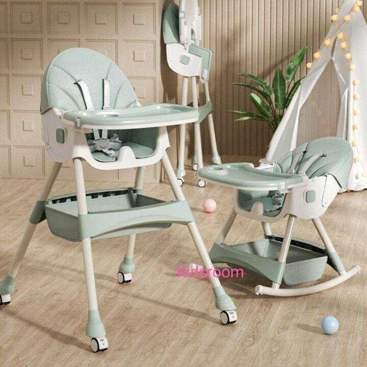 mmjbDXYk Adjustable baby High Chair with leather Lazada PH