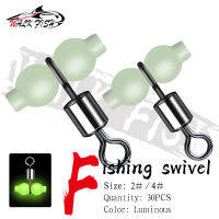 WALK FISH 30PCS Luminous Fishing Connector Rolling Barrel 3 Way เรืองแสงลูกปัด Fishhook Lure Line Connector Tackle-SLPPP STORE