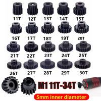 1Pc 11T-34T Motor Pinion Gear M1 5mm Shaft Material Harden Metal Gears Replacement for 1/8 RC Car Buggy Truggy Monster Truck-ioec53 shop