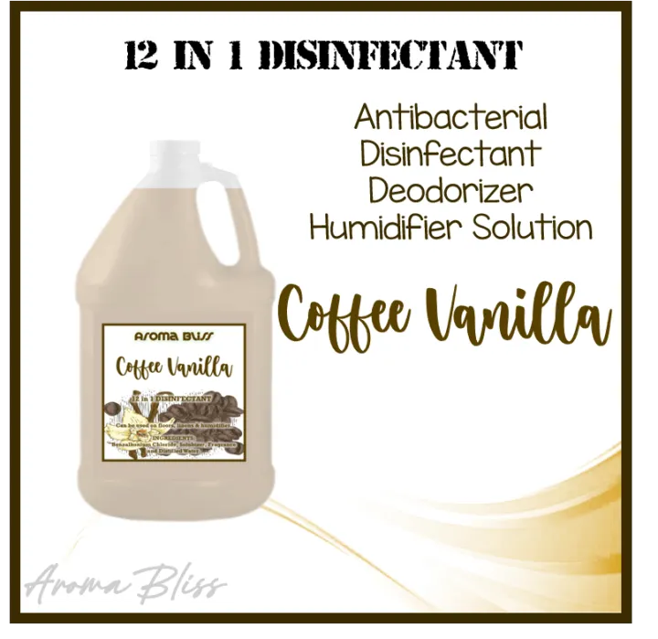 COFFEE VANILLA 1 GALLON 12 IN 1 DISINFECTANT / HUMIDIFIER SOLUTION
