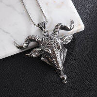 Vintage Viking Lucifer Ram สร้อยคอจี้สัตว์ Punk Men Goth Demon แนวโน้ม Amulet เครื่องประดับของขวัญขายส่ง