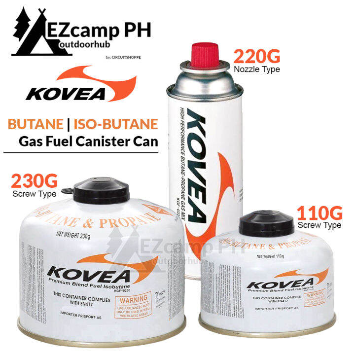 KOVEA Korea Butane Isobutane Gas 110g 220g 230g Camping Fuel Standard