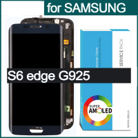 ดิสเพลย์ AMOLED พิเศษของแท้5.1นิ้วสำหรับ SAMSUNG Galaxy S6 Edge จอแอลซีดีพร้อมกรอบ G925I G925 G925F อะไหล่หน้าจอสัมผัส