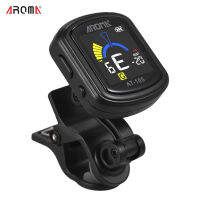 【Cw】AROMA AT-105 Rechargeable Rotatable Clip-on Tuner Color Screen Cable Built-in Chromatic Guitar Bass Sleep Violinhot