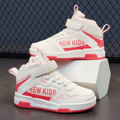 Girl Sneakers Children Shoes Fashion Leather Skater High Top Sneakers Design Running Sports Tennis Shoes for Girl Free Shipping