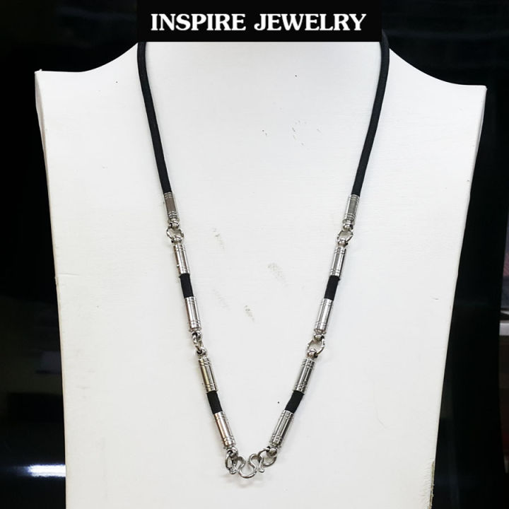 inspire-jewelry-สร้อยคอสเตนเลส-ตัวเรือนสร้อยร้อยจากกะลาสลับกระดูกช้าง-ที่ด้านหลังปิดเปิดได้-และที่หัวช้างแกะสลักเครื่องทรงชุบทองลงยา-ห้อยพระได้-องค์หนึ่ง-งานมือทำทีละชิ้น-สวยงาม-ปราณีต-ขนาด-งาน-design