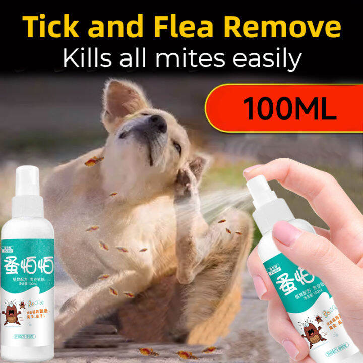 100ml Pet Anti Flea and Tick Killer Spray Lice and Mite Remover for Dogs and Cats Kitten and