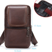 MVA Men Genuine Leather Small Messenger Shoulder Satchel Phone Pouch Belt Waist Bag Women Luxury Pouch Belt Fanny Waist Bag Pack