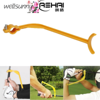 Wellsunny เครื่องมือฝึกเพื่อการศึกษาสำหรับฝึกการจัดตำแหน่งข้อมือควบคุมด้วยเครื่องแก้แขนเครื่องมือช่วยแก้ไขเครื่องบินคลับเครื่องมือช่วยในการฝึกหัดสวิงค์กอล์ฟ