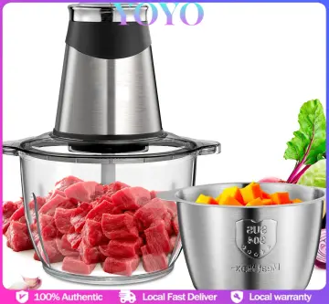 2Speeds 304Stainless Steel Electric Chopper Meat Grinder Mincer Food P