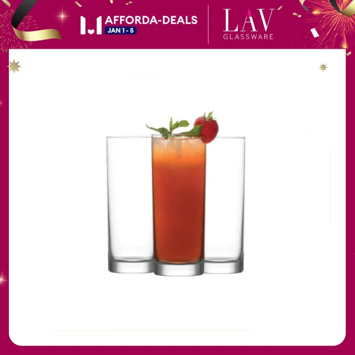 LAV Liberty 3Piece Highball Glass Tumbler Set (12 1/4 oz) Lazada PH