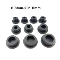 Bor 6.8Mm-201.5Mm Sumbat Lubang Karet Silikon Hitam Penutup Ujung Kosong Pipa Sisipan Penutup Segel Bungs Tipe T Sumbat Tahan Debu Steker