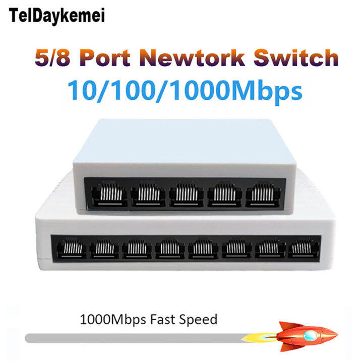 5 8 Port 1000mbps Gigabit Network Switch Ethernet Smart Switcher High Performance Rj45 Hub 2727