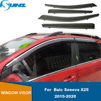 หน้าต่าง Visor สำหรับ Baic Senova X25 2015 2016 2017 2018 2019 2020รถประตูหน้าต่าง Visor Wind Rain e Guard Deflector Vent Shade