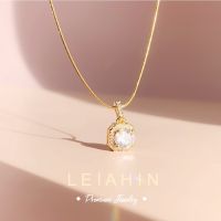 ❀▨☄ 【XL】New Arrival LEIAHIN 18k สร้อยคอเพทาย ชุบทอง ประดับเพทาย สไตล์เกาหลี เรียบง่าย เครื่องประดับแฟชั่น สําหรับผู้หญิง ใส่อาบน้ำได้ไม่ซีดจาง